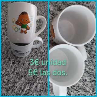 Tazas de cerámica con dibujo infantil