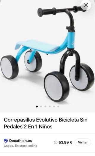 Correpasillos 3 ruedas naranja y azul