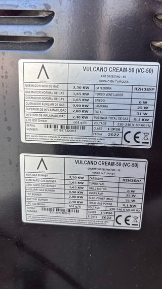 Cocina Gas Vulcano Cream-50