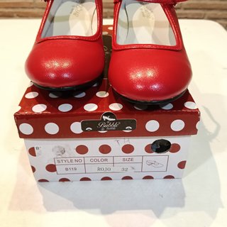 Zapatos tacón niña Rojos Talla 32