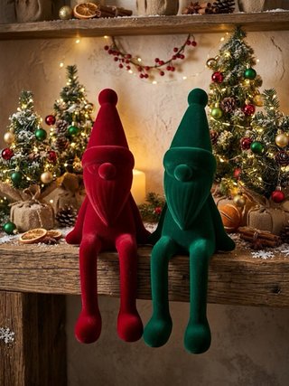 Coppia gnomi Navidad