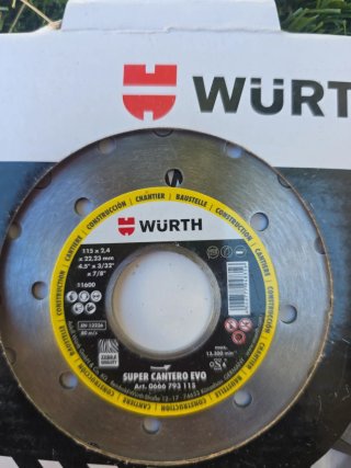 Lote 9 discos corte Würth nuevos