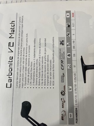 Carrete Okuma Carbonite V2 Match CBV-40MSDH.
