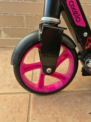 Patinet plegable Oxelo fucsia i negre
