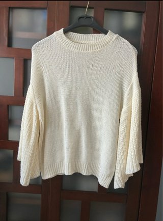 Jersey de punto blanco