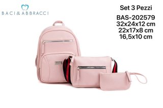 Set 3 Pezzi Baci & Abbracci Zaino Donna