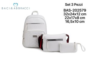 Set 3 Pezzi Baci & Abbracci Zaino Donna
