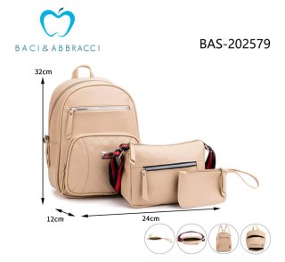 Set 3 Pezzi Baci & Abbracci Zaino Donna