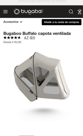 Carrito Bugaboo Buffalo Negro