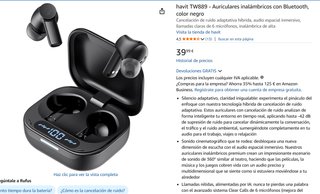 Auriculares Havit TW889 Bluetooth Negro