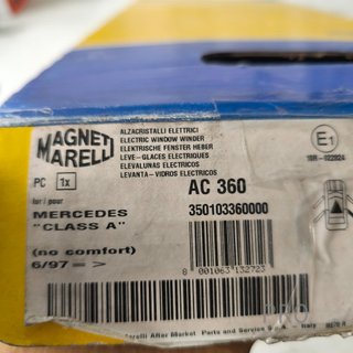 ELEVALUNAS TRASERO DERECHO MERCEDES CLASE A NUEVO 350103360000