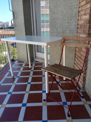 Mesa tablero blanca Ikea