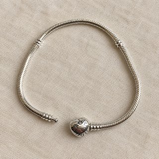Pulsera Pandora Corazón Cierre Plata 20cm