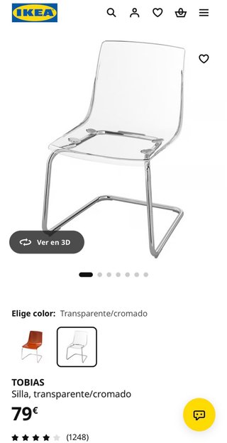 Sillas transparentes (4 uds.) Muy buen estado.