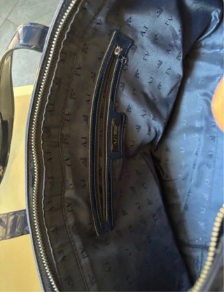 Borsa Armani Jeans in vernice blu