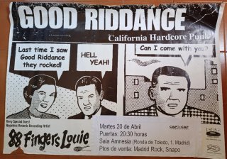 Póster Good Riddance + 88 Fingers Louie (1998)