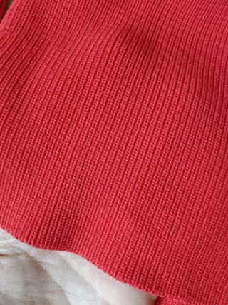 Jersey Zara Rojo Manga Larga Peplum