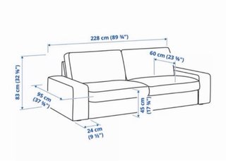 Sofá KIVIK 3 plazas Ikea