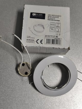 Ojos de buey aluminio basculante 45° blanco, 83 mm