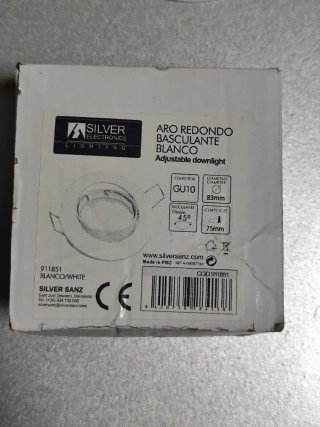 Ojos de buey aluminio basculante 45° blanco, 83 mm