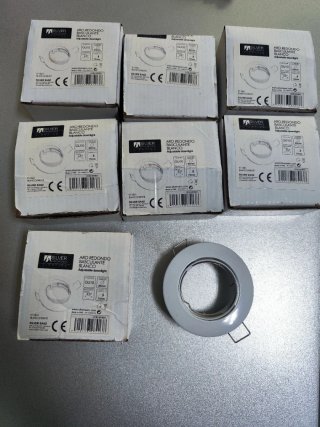 Ojos de buey aluminio basculante 45° blanco, 83 mm