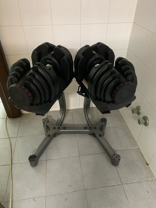 Mancuernas Ajustables con Soporte