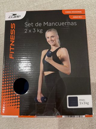 Mancuernas Crane Fitness 2x3kg Hexagonales