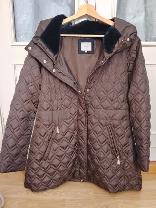Parka Petite Marrón Acolchada