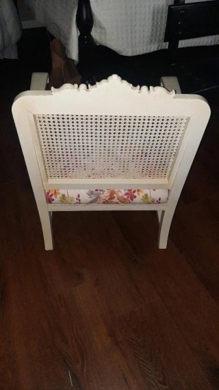 2 Sillones Antiguos Beige y Blanco Recién restaura