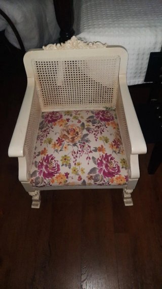 2 Sillones Antiguos Beige y Blanco Recién restaura
