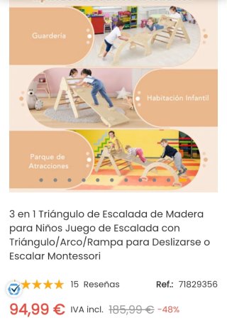 Set Escalada Montessori Niños Madera