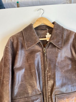 Chaqueta Aviador Piel Marrón Timberland Vintage