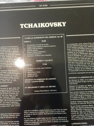 Vinilo Tchaikovsky: La Bella Durmiente / Romeo y J