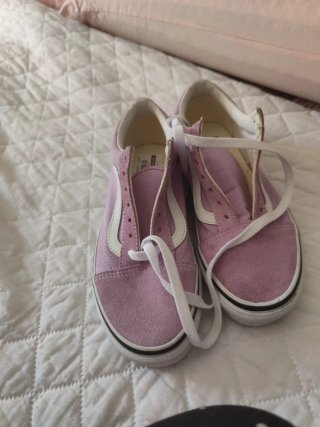 Zapatillas Vans rosas y blancas
