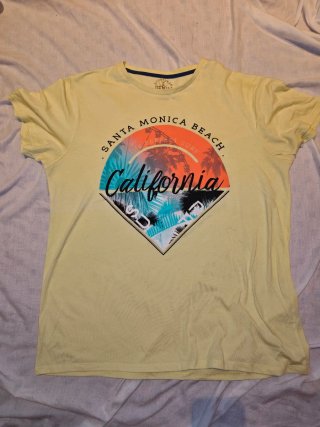 Camiseta DENIM Amarilla Estampada California