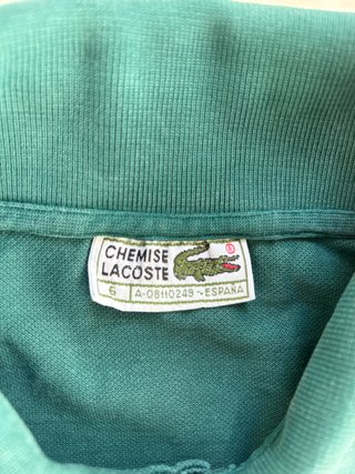 Polo Chemise Lacoste vintage verde bosque