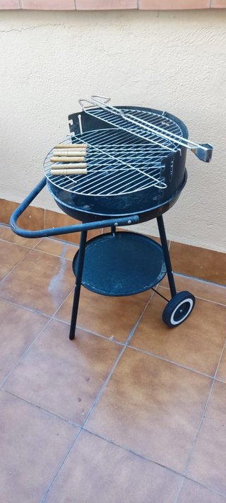 Barbacoa Portátil Negra/Plateada