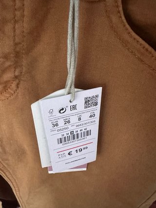 Pantalón Pull&Bear Camel Push Up Nuevo
