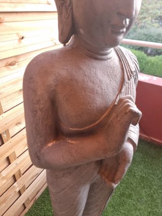 Escultura Buda Exterior Gris Maison du Monde