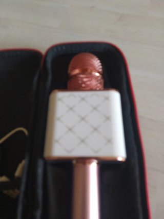 Micrófono Karaoke Inalámbrico Dorado/Rosa
