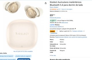 Auriculares Kieslect Bluetooth 5.4 Blancos