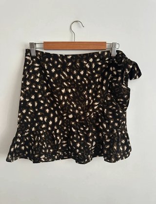 Falda leopardo bracken Molly con Y lazo volantes t
