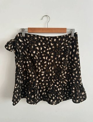 Falda leopardo bracken Molly con Y lazo volantes t