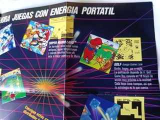 Folleto Publicitario en español GAME BOY de 1990