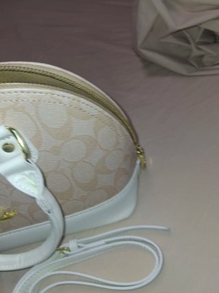 Bolso Coach Beige y Blanco Mano/Hombro