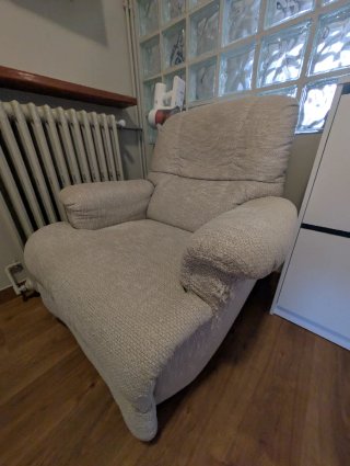 2 Sillones Reclinables de Tela Beige