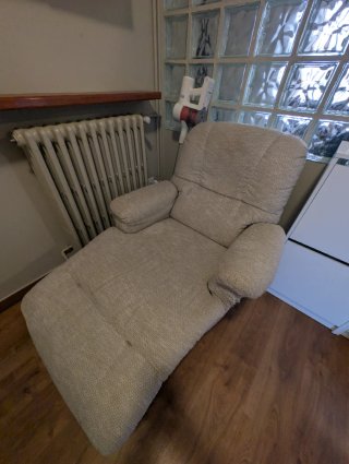 2 Sillones Reclinables de Tela Beige