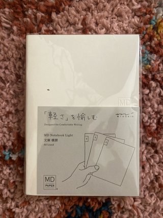 Quaderno MD Notebook Light A6 Righe Beige