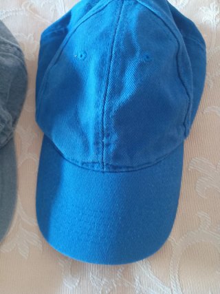 Lote 3 gorras azul y gris