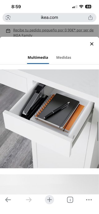 Escritorio MICKE IKEA blanco 105x50 cm